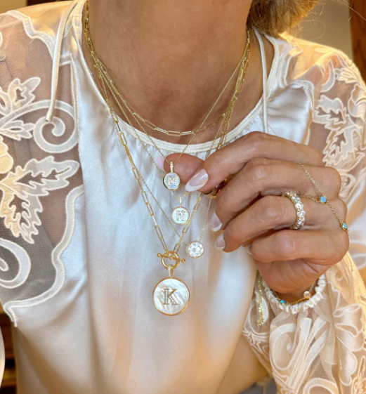 M Baby Love Letters Medallion Necklace