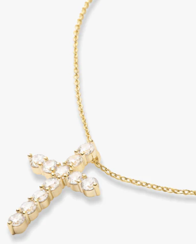 Oh She Fancy Small Cross Pendant- Gold