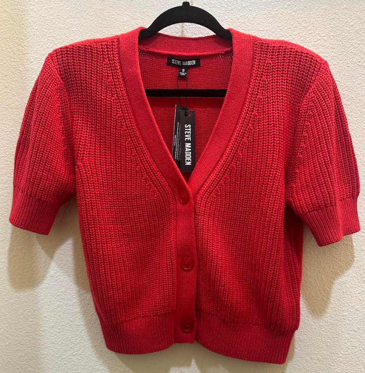 Janae Cardigan- Red - Xs
