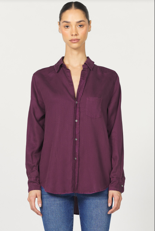 Galina Button Up Top- Fig - L
