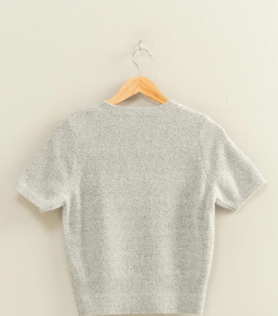 Bern Sweater Top- Heather Gray