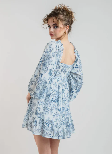 Sweet Talk Mini Dress- Weathered Indigo - S