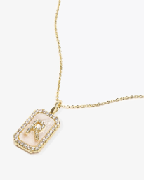 R Love Letters Double-Sided Necklace- GOLD