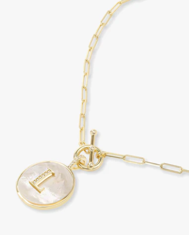 L Love Letters Medallion Necklace - GOLD
