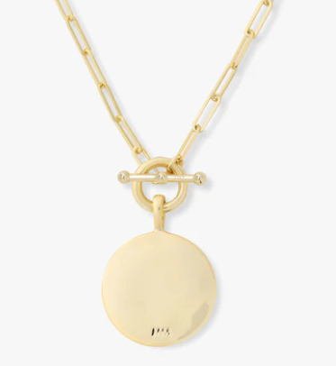 L Love Letters Medallion Necklace - GOLD