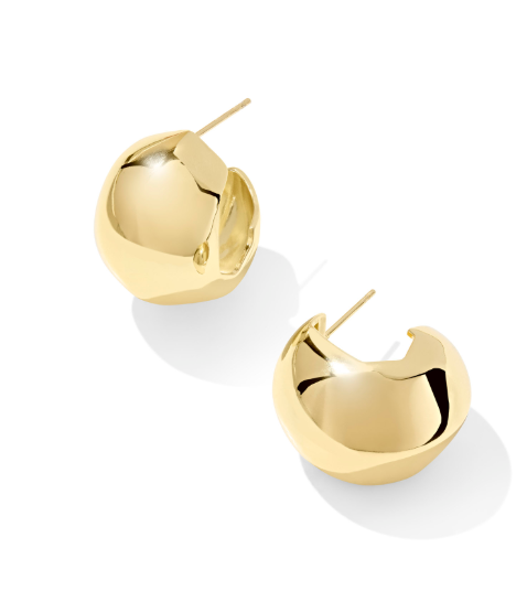 Kaitlin Hoop Ear Gold Metal