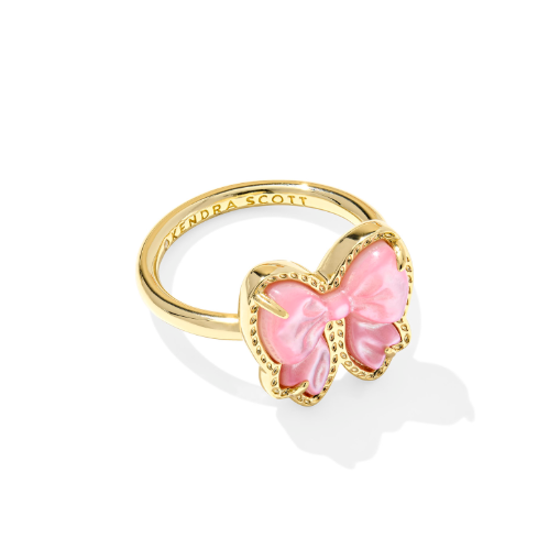 Haley Bow Band Rng Gold Blush Mop 7