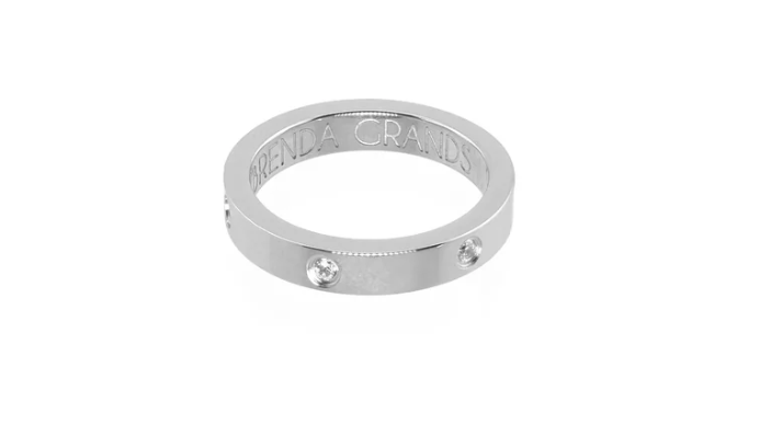 Diamond Ring Band - Silver