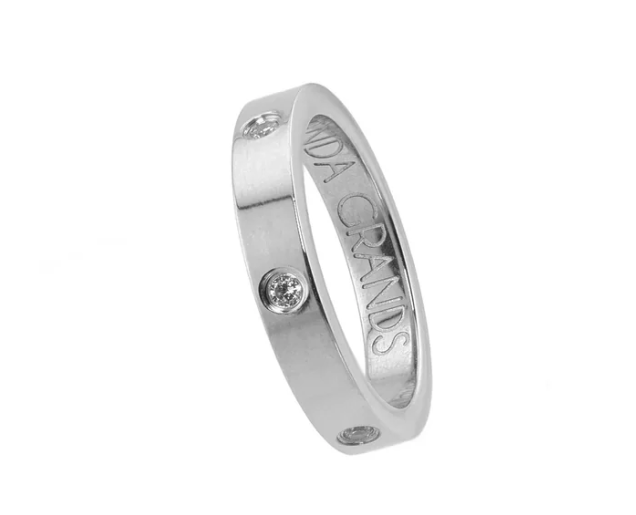 Diamond Ring Band - Silver - 6