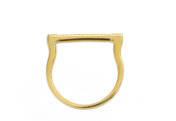 Rectangle Diamond Ring - Gold