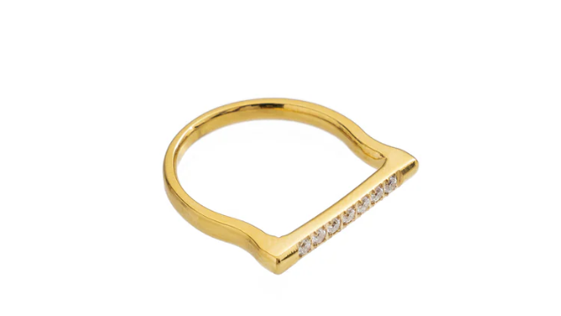 Rectangle Diamond Ring - Gold