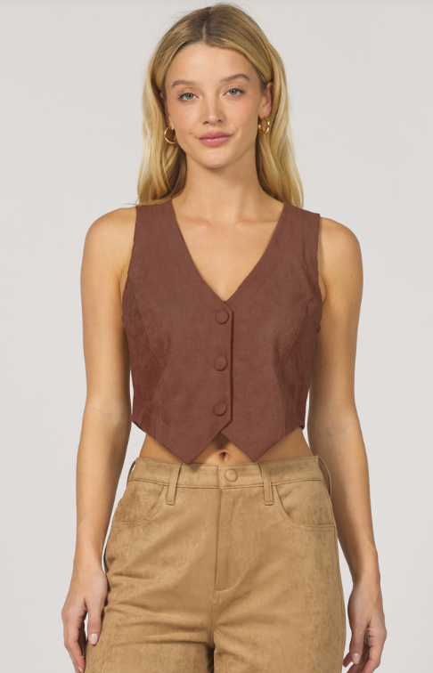 Drea Vest- Brownie - S