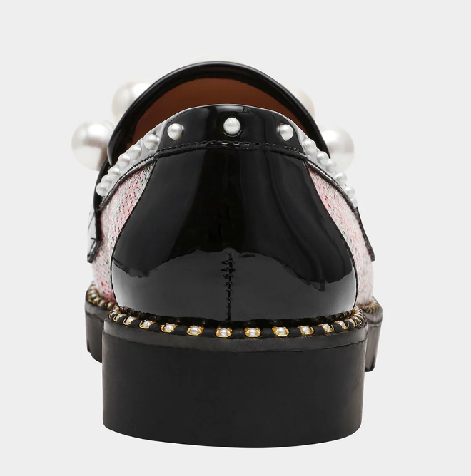 Harloe Red Plaid Embellished Platform Loafer