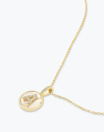 B Baby Love Letters Medallion Necklace