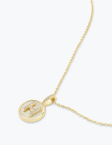 H Baby Love Letters Medallion Necklace