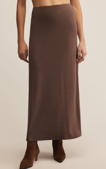 Demure Maxi Skirt - Suede - Lg