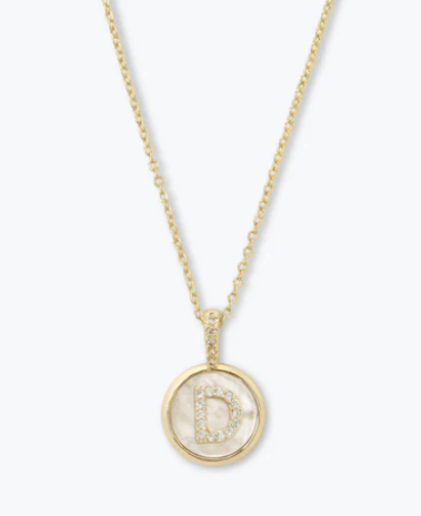 D Baby Love Letters Medallion Necklace