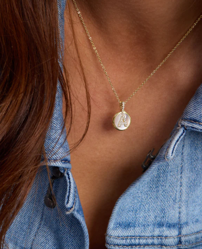D Baby Love Letters Medallion Necklace