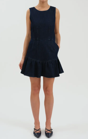 Laurel Denim Minidress- Moonlight - Xs