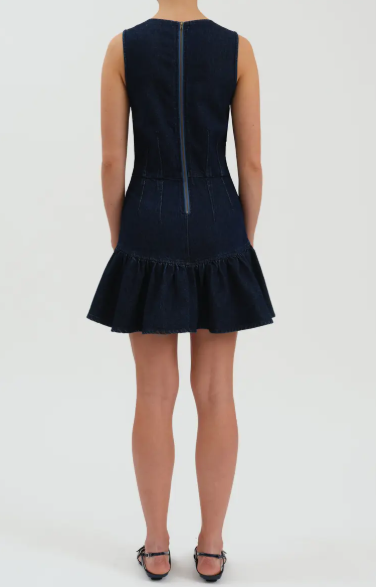 Laurel Denim Minidress- Moonlight