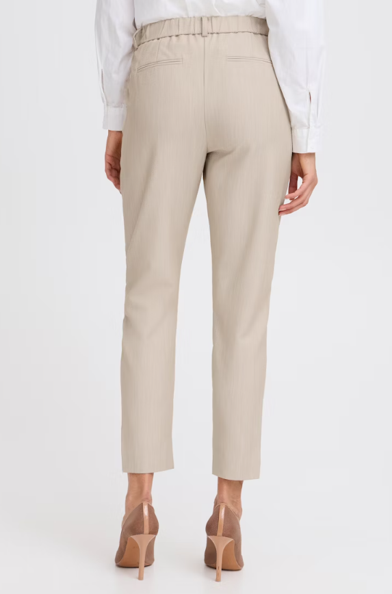 Bydanta Wide Leg Trouser- Humus Melange