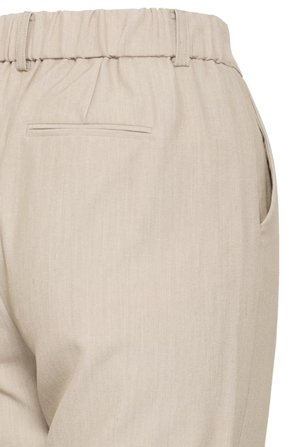 Bydanta Wide Leg Trouser- Humus Melange - 36