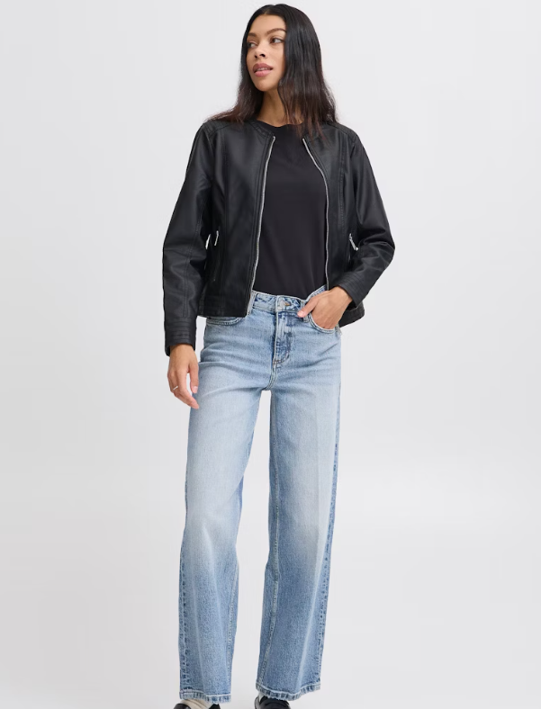 Byacom Leather Jacket- Black