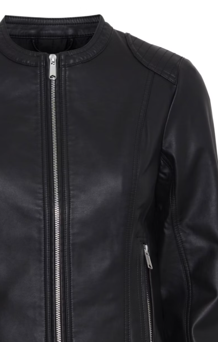 Byacom Leather Jacket- Black
