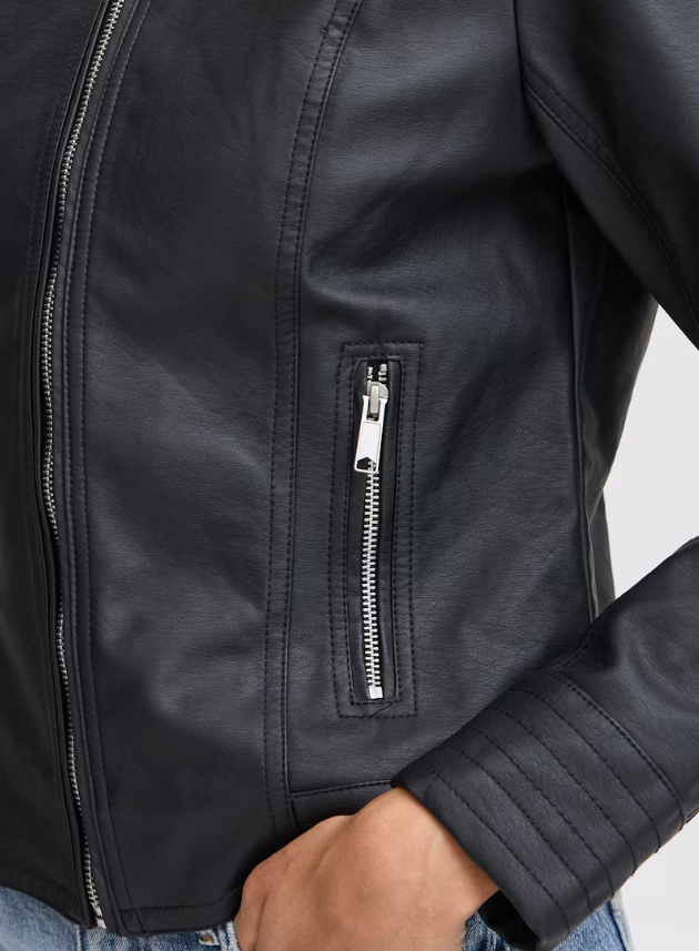 Byacom Leather Jacket- Black - 36 (Sm)