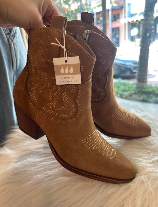Shania H2O Boots- Brown Suede
