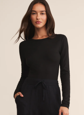 Second Skin Crew LS- Black - Xs