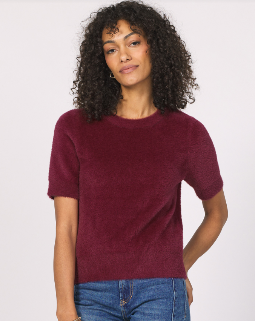 Susie Sweater Top- Bordeaux