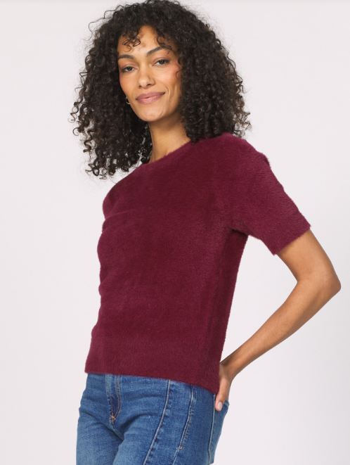Susie Sweater Top- Bordeaux
