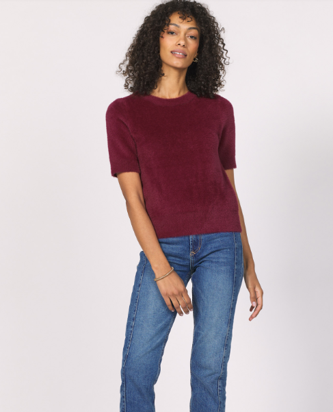 Susie Sweater Top- Bordeaux - Xs