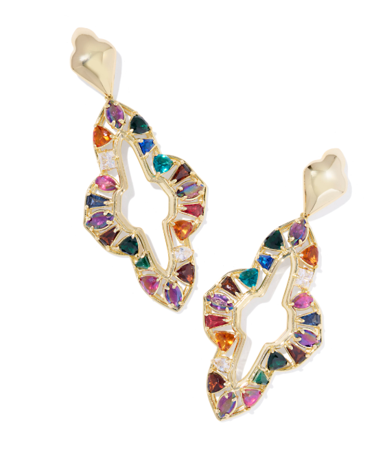 Abbie Crystal Stmnt Ear Gold Multi Mix