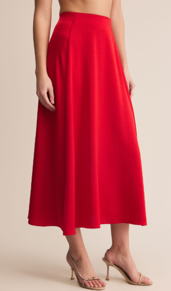 Northpointe Midi Skirt-Festive Red - Xs