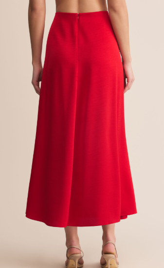 Northpointe Midi Skirt-Festive Red