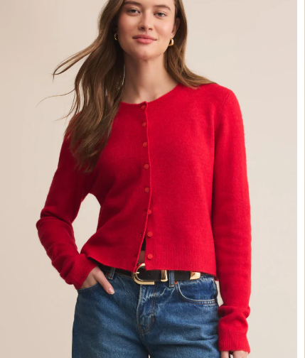 Medina Cardigan- Festive Red
