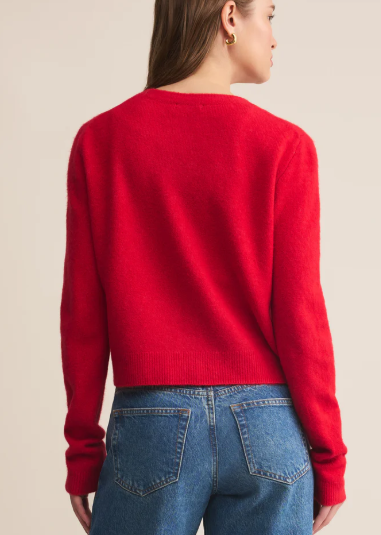 Medina Cardigan- Festive Red - Xs