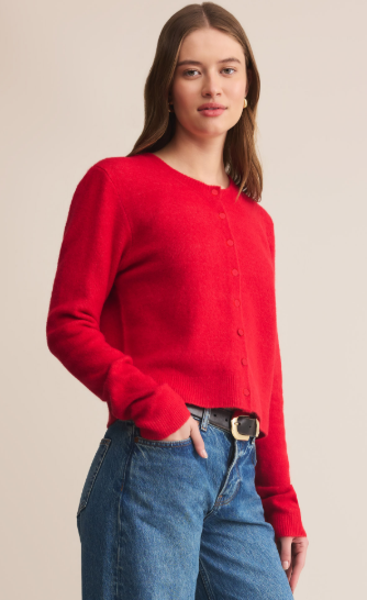 Medina Cardigan- Festive Red - Xs