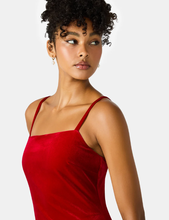 Giovanna Dress- Red Velvet