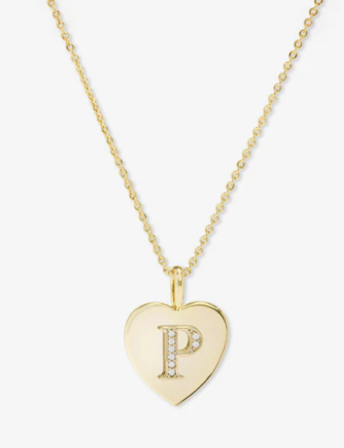 P Baby Love Letters Pendant Necklace
