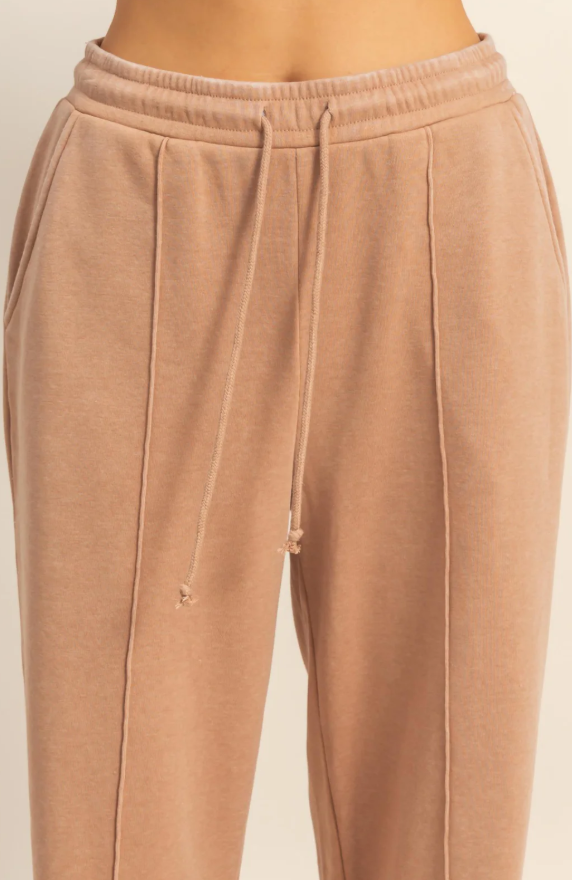 Enni Drawstring Pants- Dark Taupe - S
