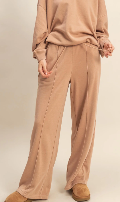 Enni Drawstring Pants- Dark Taupe - L