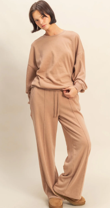 Enni Drawstring Pants- Dark Taupe