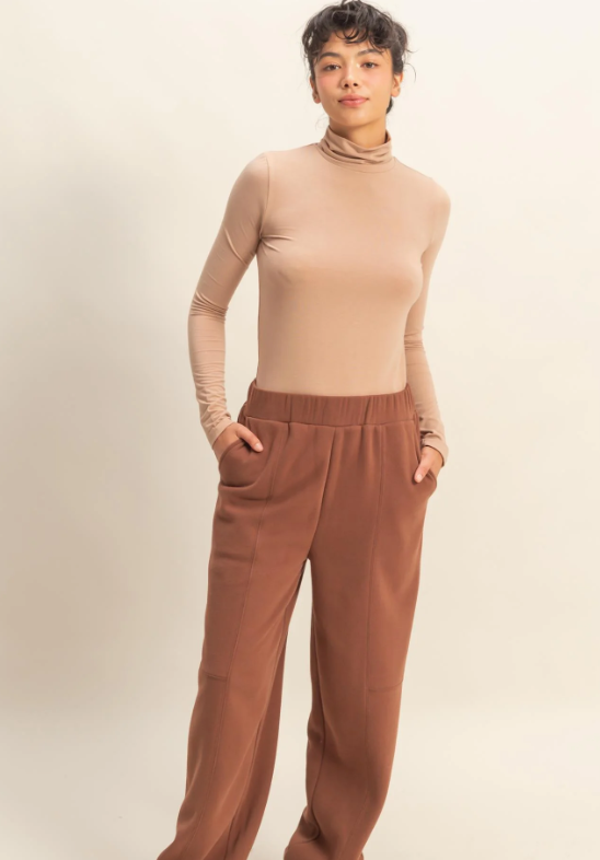 Tae Turtleneck L/S Top- Dark Taupe
