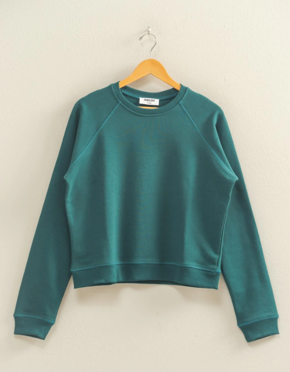 Dalie Crew Neck Sweatshirt- Deep Green