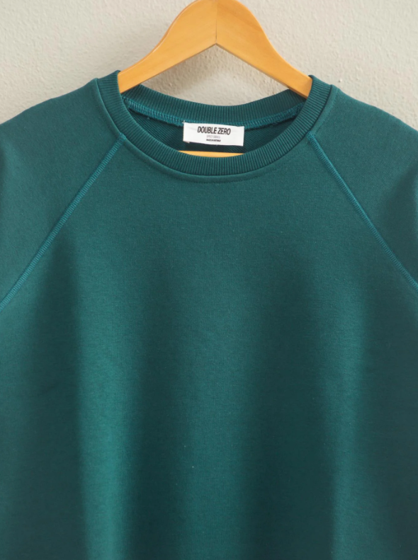Dalie Crew Neck Sweatshirt- Deep Green - S