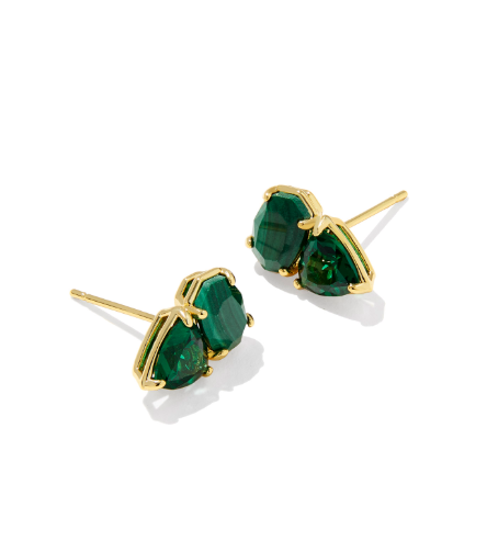 Tatum Stud Ear Gold Green Mix