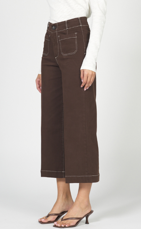 Audrey HR Cropped Jean- Chocolate Torte
